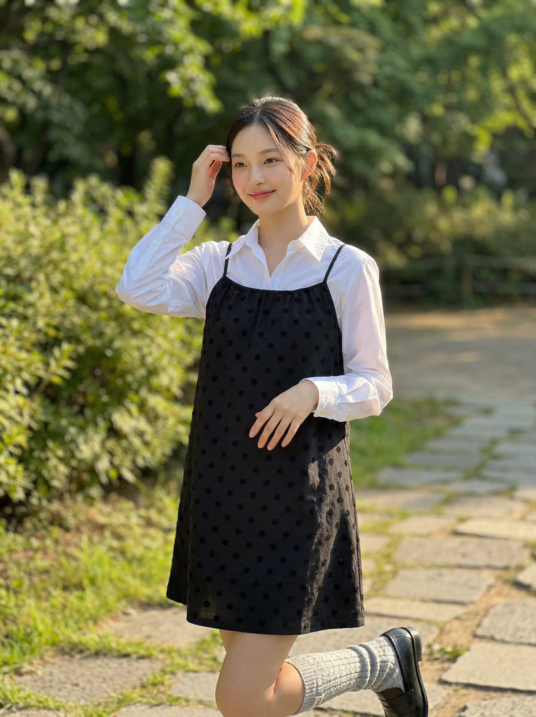 공원 야외 씬, 코디 착장