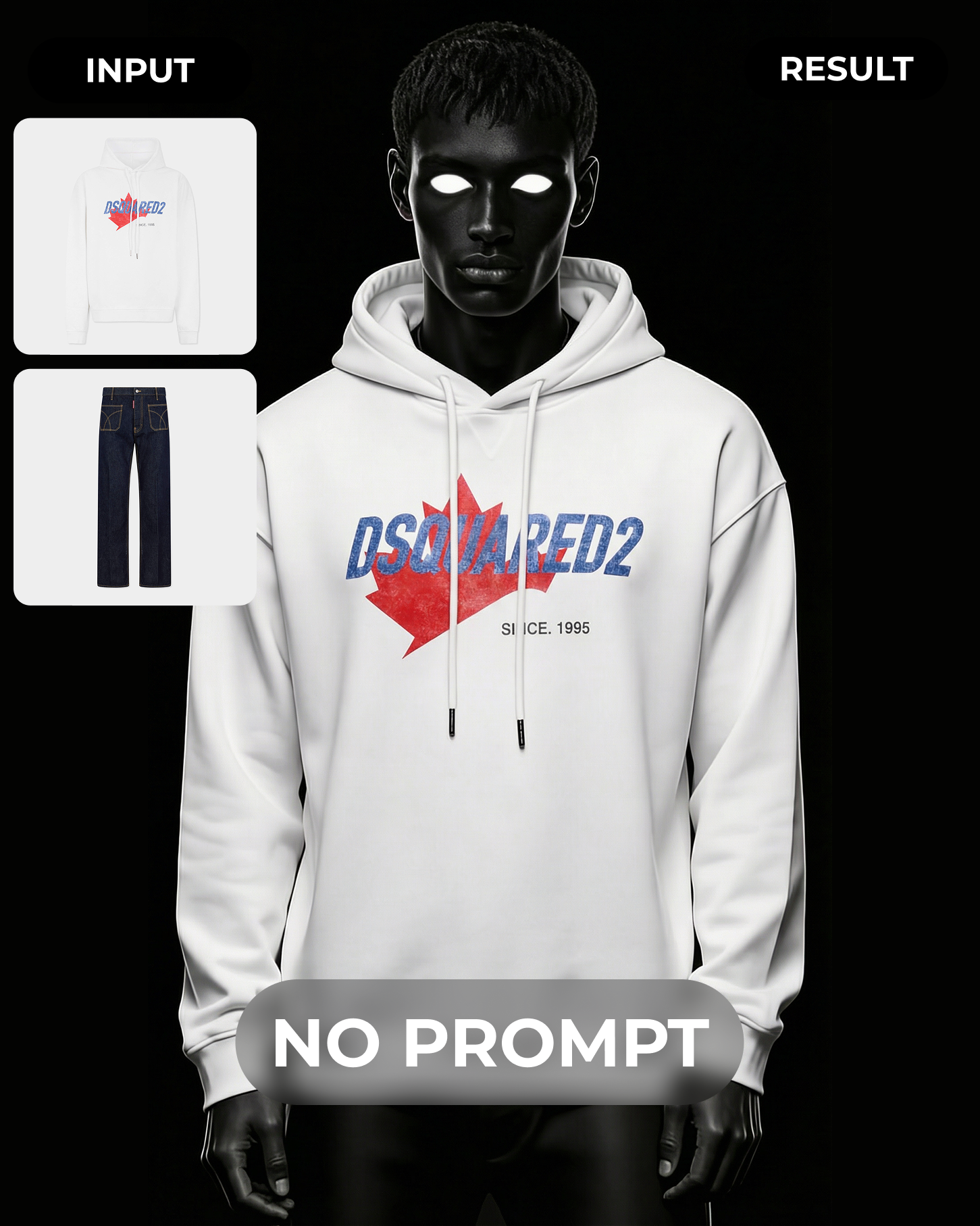 디스퀘어드2 후디, 플랫레이 1장으로 3가지 씬 룩북 완성