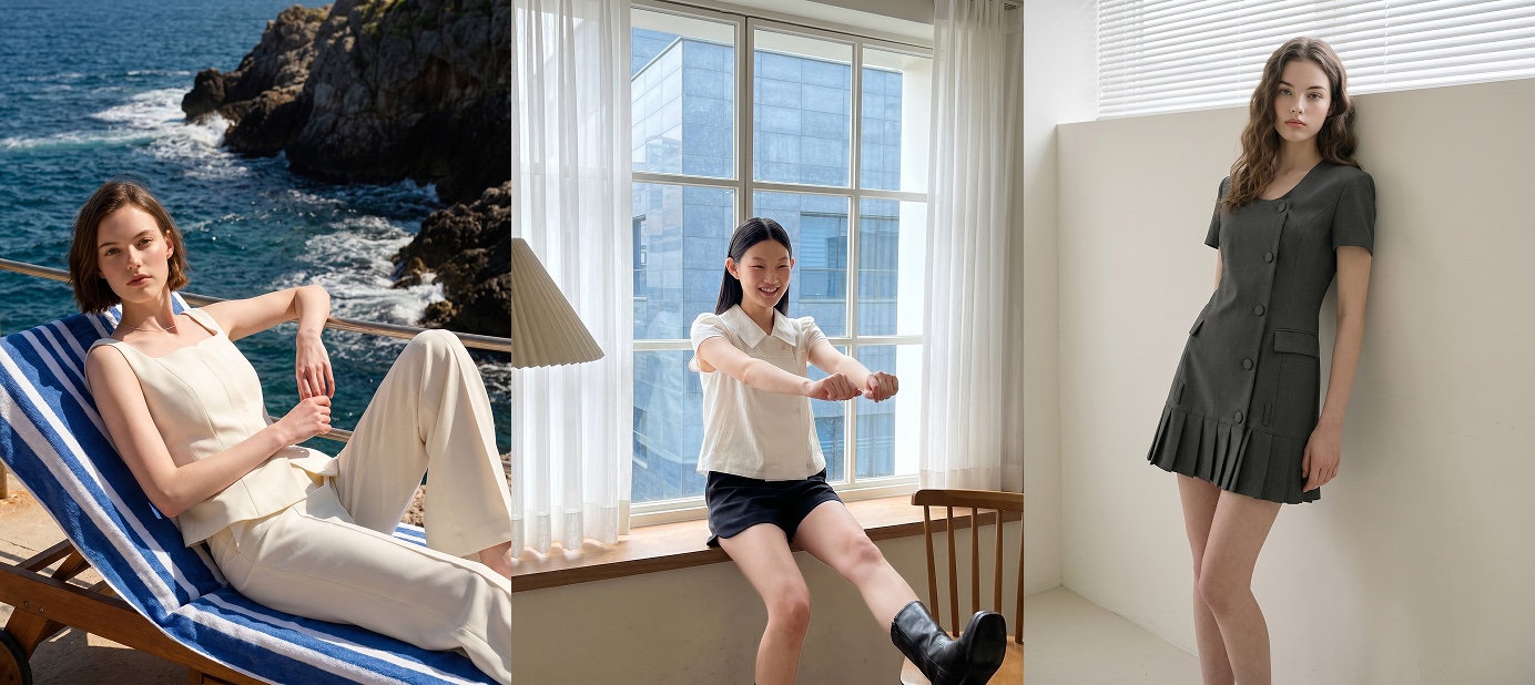 Lookbook image examples — finished images of models wearing outfits